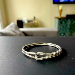 Kate Spade silver get connected pave loop bracelet